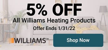 Williams - 5% Off All Heating Products