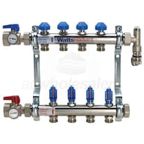 Watts Radiant M-Series - 4-Port - Stainless Steel Manifold - Complete Kit - 1