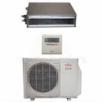 Fujitsu - 18k BTU Cooling + Heating - Slim Concealed Duct Air Conditioning System - 19.7 SEER