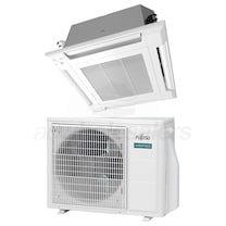 Fujitsu - 18k BTU Cooling + Heating - Compact Ceiling Cassette Air Conditioning System - 20.8 SEER