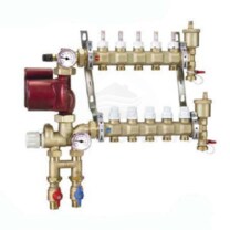 Caleffi 4 Outlet Manifold Mixing Station with Fixed Point Mixing