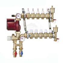 Caleffi 5 Outlet Manifold Mixing Station with Fixed Point Mixing