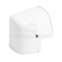 Fortress Refrigerant Line Set Cover 4.5 in 90 Deg Out Vert Elbow White