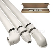 Fortress® Line Set Cover Wall Duct Kit - 12 Foot - Ivory 4-1/2