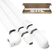 Fortress® Line Set Cover Wall Duct Kit - 12 Foot - White 4-1/2