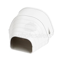 Fortress Refrigerant Line Set Cover 4.5 inch End Fitting White Finish