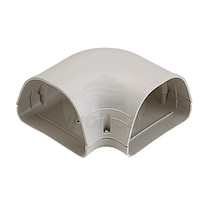 Fortress Refrigerant Line Set Cover 4.5 Inch 90 Deg Flat Elbow Ivory