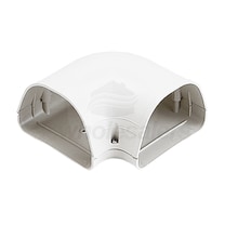Fortress Refrigerant Line Set Cover 4.5 Inch 90 Deg Flat Elbow White