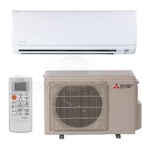 Mitsubishi - 9k BTU Cooling + Heating - M-Series 115V Wall Wall Mounted Air Conditioning System - 17.0 SEER