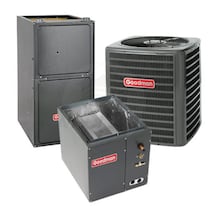 Goodman - 2.5 Ton Cooling - 80k BTU/Hr Heating - Air Conditioner + Variable Speed Furnace Kit - 15.5 SEER - 96% AFUE - For Downflow Installation