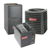Goodman - 4.0 Ton Cooling - 100k BTU/Hr Heating - Air Conditioner + Variable Speed Furnace Kit - 15.0 SEER - 96% AFUE - For Downflow Installation