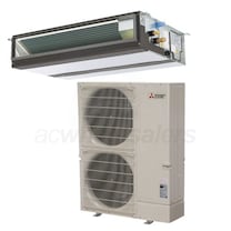 Mitsubishi - 36k BTU Cooling + Heating - P-Series Concealed Duct Air Conditioning System - 19.1 SEER