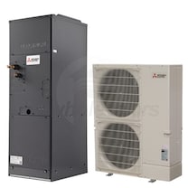 Mitsubishi - 36k BTU Cooling + Heating - P-Series Multi-Position Air Handler Air Conditioning System - 19.3 SEER