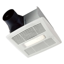Broan 80 CFM 0.8 Sones Bathroom Fan with Light and Grille