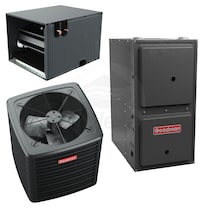 Goodman - 2.0 Ton Cooling - 80k BTU/Hr Heating - Air Conditioner + Multi Speed Furnace Kit - 14.0 SEER2 - 96% AFUE - Horizontal