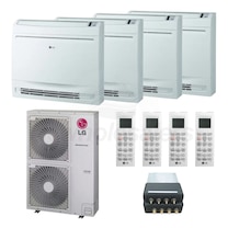 LG Low Wall Console 4-Zone LGRED° Heat System - 36,000 BTU Outdoor - 9k + 12k + 12k + 12k Indoor - 21 SEER