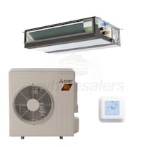 Mitsubishi - 18k BTU Cooling + Heating - M-Series KA H2i Concealed Duct Air Conditioning System - 18.9 SEER