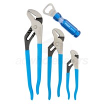 Channellock - 3-Piece Tongue & Groove Pliers Set - With Bottle Opener