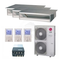 LG Concealed Duct 3-Zone LGRED° Heat System System - 48,000 BTU Outdoor - 9k + 18k + 18k Indoor - 18.5 SEER