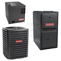 Goodman - 3.0 Ton Cooling - 120k BTU/Hr Heating - Air Conditioner + Multi Speed Furnace Kit - 14.5 SEER - 92% AFUE - Upflow