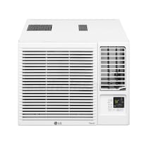 LG - 7,500 BTU Window Air Conditioner with Smart Wi-Fi  - 1.26 kW Electric Heating - 115V