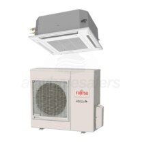 Fujitsu - 24k BTU Cooling + Heating - Compact Ceiling Cassette Air Conditioning System - 20.0 SEER