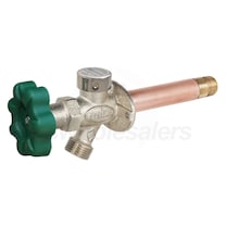Prier Products - 1/2 Inch Crimp PEX Handle Operated Quarter-Turn Wall Hydrant - 12 Inch Insertion