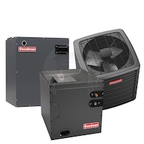Goodman - 3.0 Ton Cooling - 36k BTU/Hr Heating - Heat Pump + Air Handler System - 15.2 SEER2 - 7.8 HSPF2