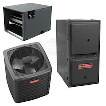 Goodman - 3.0 Ton Cooling - 100k BTU/Hr Heating - Air Conditioner + Variable Speed Furnace System - 16.5 SEER2 - 96% AFUE - Horizontal
