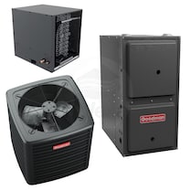Goodman - 3.5 Ton Cooling - 80k BTU/Hr Heating - Air Conditioner + Multi Speed Furnace Kit - 14.5 SEER2 - 96% AFUE - Horizontal