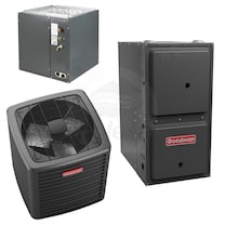 Goodman - 5.0 Ton Cooling - 120k BTU/Hr Heating - Air Conditioner + Heat Pump + Furnace System - 15.2 SEER2 - 96% AFUE - Downflow
