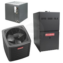 Goodman - 4.0 Ton Cooling - 100k BTU/Hr Heating - Air Conditioner + Heat Pump + Furnace System - 14.5 SEER2 - 80% AFUE - Upflow