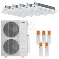 Durastar Ceiling Cassette 5-Zone System - 48,000 BTU Outdoor - 6k + 6k + 6k + 9k + 12k Indoor - 21.1 SEER2