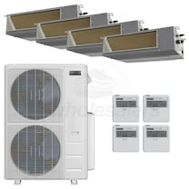 Durastar Sirius Heat™ Concealed Duct 4-Zone System - 55,000 BTU Outdoor - 9k + 9k + 9k + 9k Indoor - 18.8 SEER2