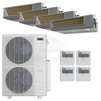 Durastar Sirius Heat™ Concealed Duct 4-Zone System - 48,000 BTU Outdoor - 12k + 12k + 12k + 18k Indoor - 20.9 SEER2