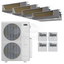 Durastar Sirius Heat™ Concealed Duct 4-Zone System - 48,000 BTU Outdoor - 12k + 12k + 18k + 18k Indoor - 20.9 SEER2