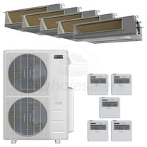Durastar Sirius Heat™ Concealed Duct 5-Zone System - 48,000 BTU Outdoor - 9k + 9k + 12k + 12k + 18k Indoor - 20.9 SEER2