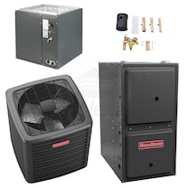 Goodman - 5.0 Ton Cooling - 100k BTU/Hr Heating - Air Conditioner + Variable Speed Furnace System - 18.5 SEER2 - 96% AFUE - Downflow