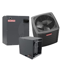 Goodman - 4.0 Ton Cooling - 48k BTU/Hr Heating - Heat Pump + Air Handler System - 17.2 SEER2 - 8.1 HSPF2