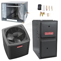 Goodman - 2.0 Ton Cooling - 40k BTU/Hr Heating - Air Conditioner + Heat Pump + Furnace System - 20.5 SEER2 - 96% AFUE - Horizontal
