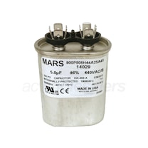 Mars - Single Section Oval Capacitor - 5 MFD - 440/370 Volt