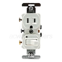 Diversitech - Single Outlet / Switch Combo 3 Wire Grounding - 120V/15A - White