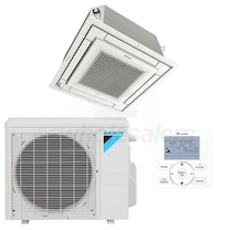 Daikin - 15k BTU Cooling + Heating - Vista Series Ceiling Cassette Air Conditioning System - 19.6 SEER2
