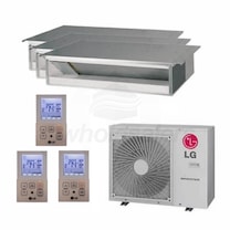 LG Concealed Duct 3-Zone LGRED° Heat System - 30,000 BTU Outdoor - 9k + 9k + 12k Indoor - 20 SEER