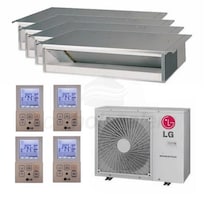 LG Concealed Duct 4-Zone LGRED° Heat System - 30,000 BTU Outdoor - 9k + 9k + 9k + 12k Indoor - 17.5 SEER