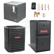 Goodman - 3.0 Ton Cooling - 100k BTU/Hr Heating - Air Conditioner + Variable Speed Furnace Kit - 18.0 SEER - 96% AFUE - Upflow Installation