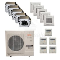 Fujitsu Ceiling Cassette 5-Zone System - 45,000 BTU Outdoor - 7k + 7k + 7k + 7k + 18k Indoor - 19.7 SEER