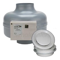 Continental Fan - Adjustable Grille Bathroom Ventilation Kit - 368 CFM - 8