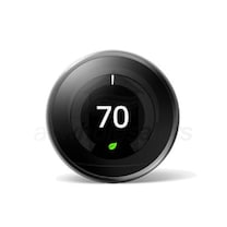Nest Learning Thermostat - 3rd Generation - Mirror Black - 3H/2C - 7-Day Programmable