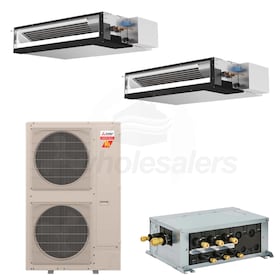 Mitsubishi MXZ-SM36NLHZ 2-SEZ-AD18NL H2i Concealed Duct Mini Split